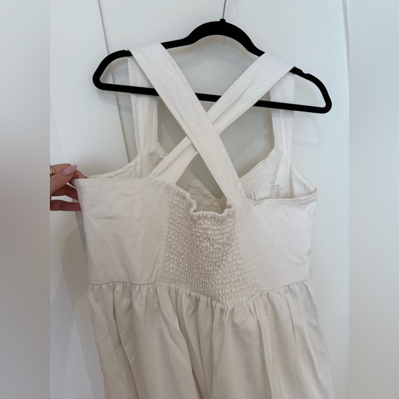 Anthropologie White Tiered Cotton Midi Dress with Sweetheart Neckline - Picture 6 of 6